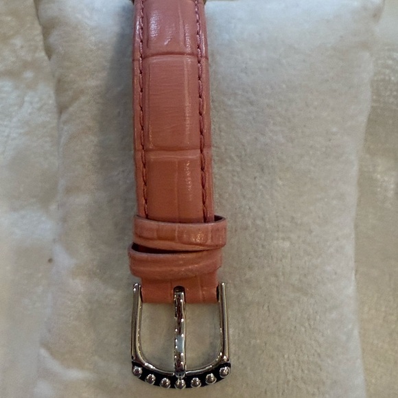 Honora Pink Leather & Pearl Bracelet – Genuine Leather, Silver Accents - EUC - Picture 5 of 13
